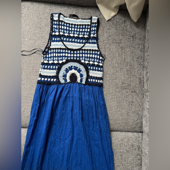 NEW Zara Contrast Crochet Knit Midi Dress – Size S (no tag ) - Picture 9 of 16